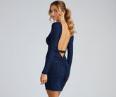 Robe courte dos nu Glitter Nights
